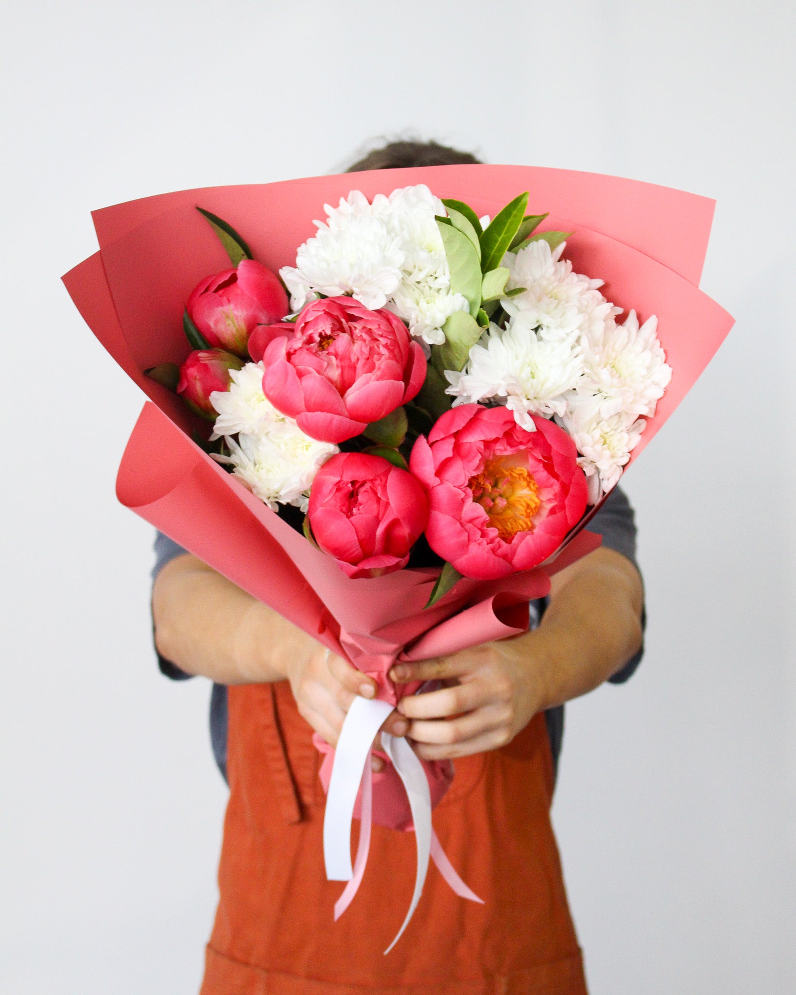 Market Posy - Coral Charm Peonies