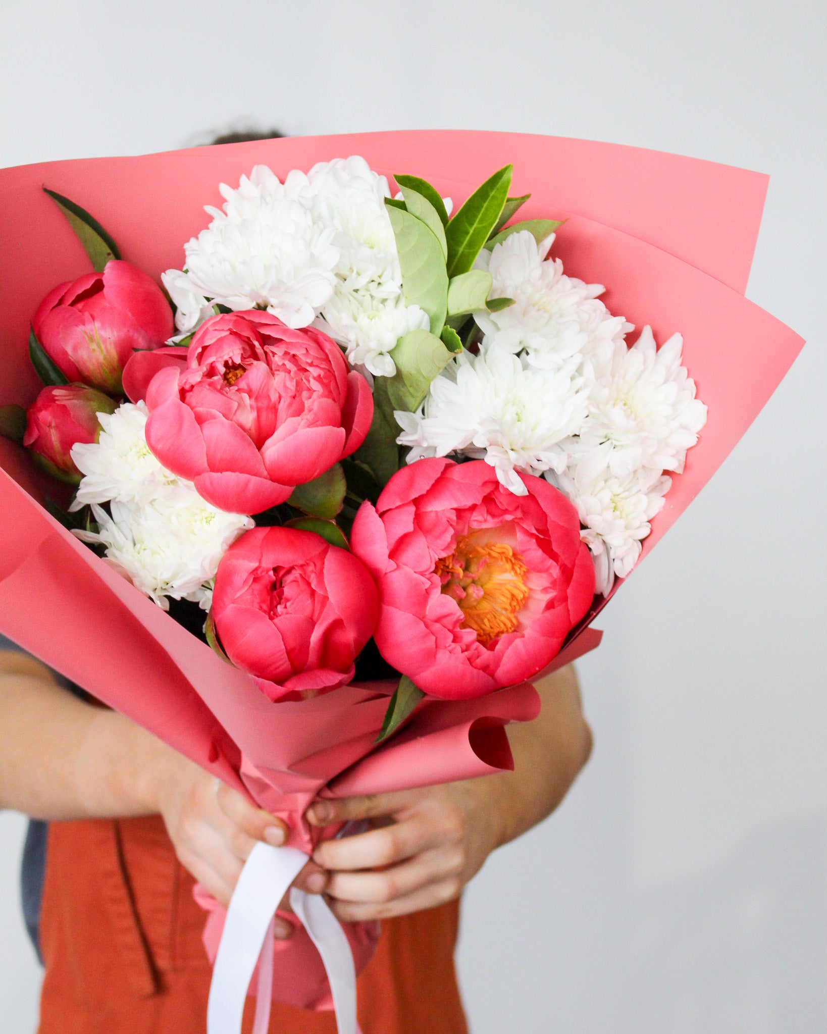 Market Posy - Coral Charm Peonies
