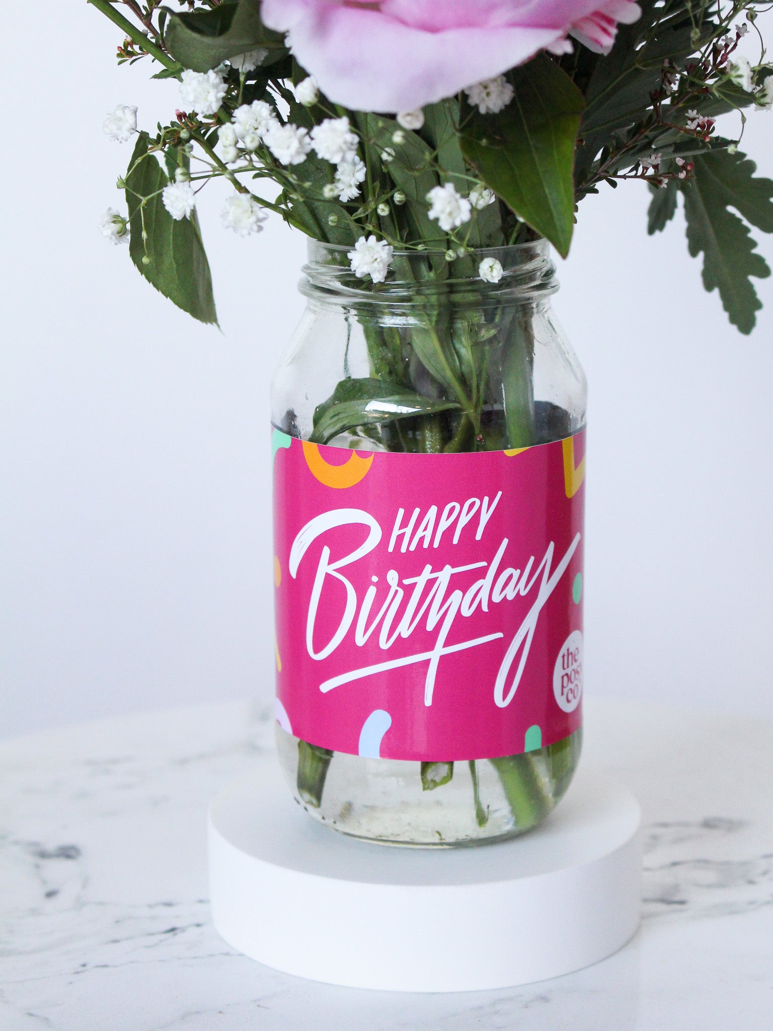 Happy Birthday Flower Jar