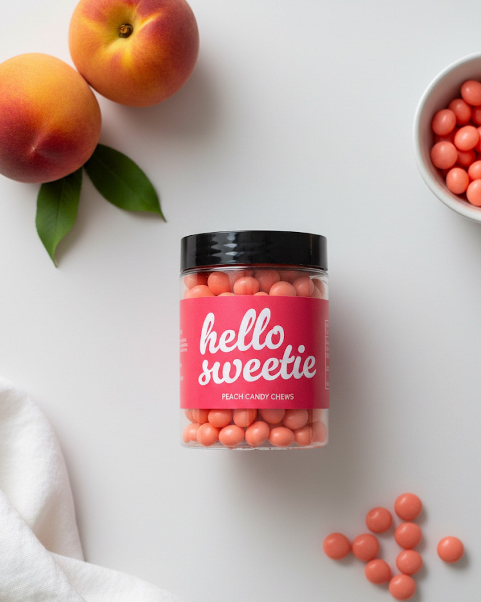 Peach Candy Chews Candy Jar - The Posy Co