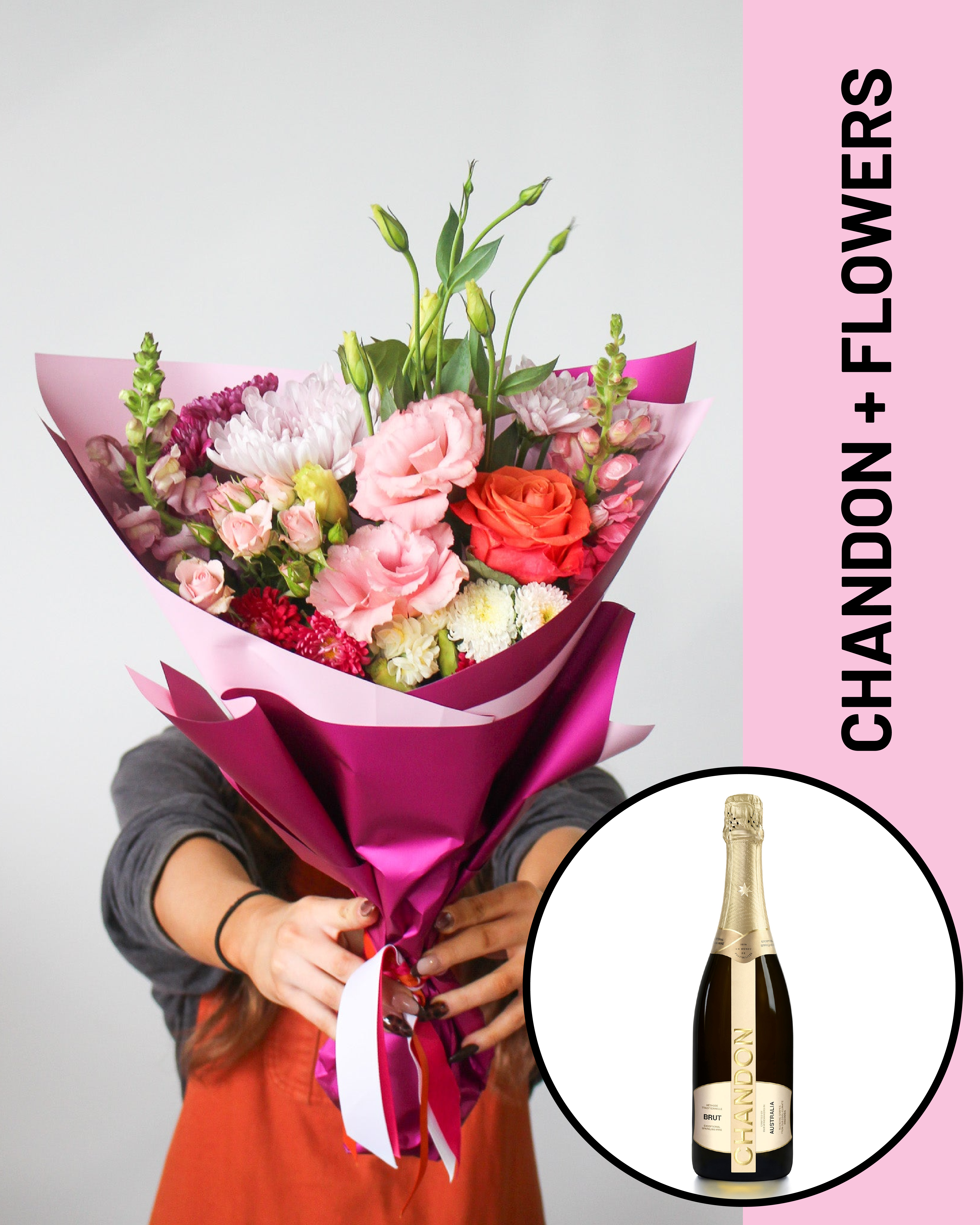 Chandon Brut 750ml + Flowers
