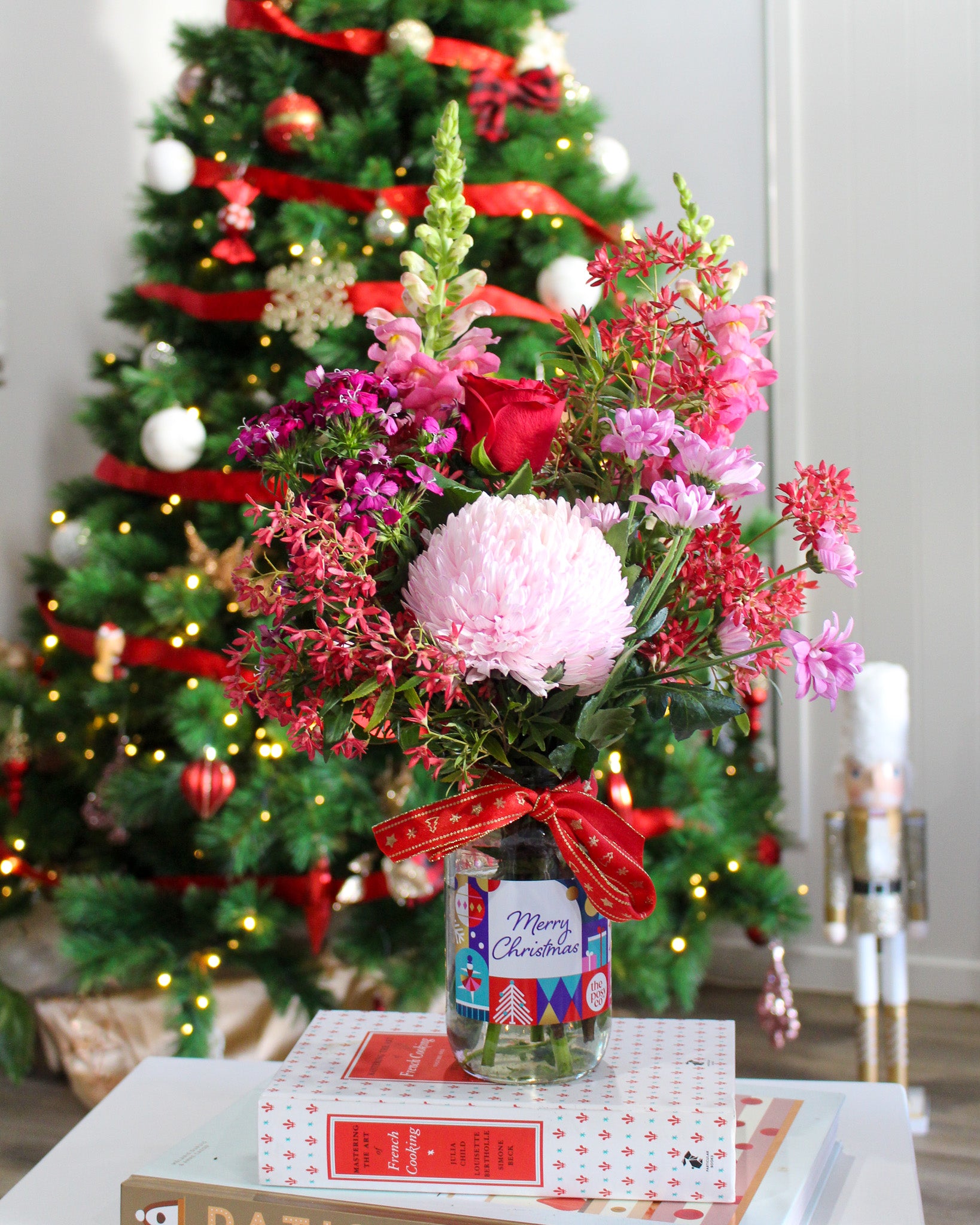 Christmas Flower Jar