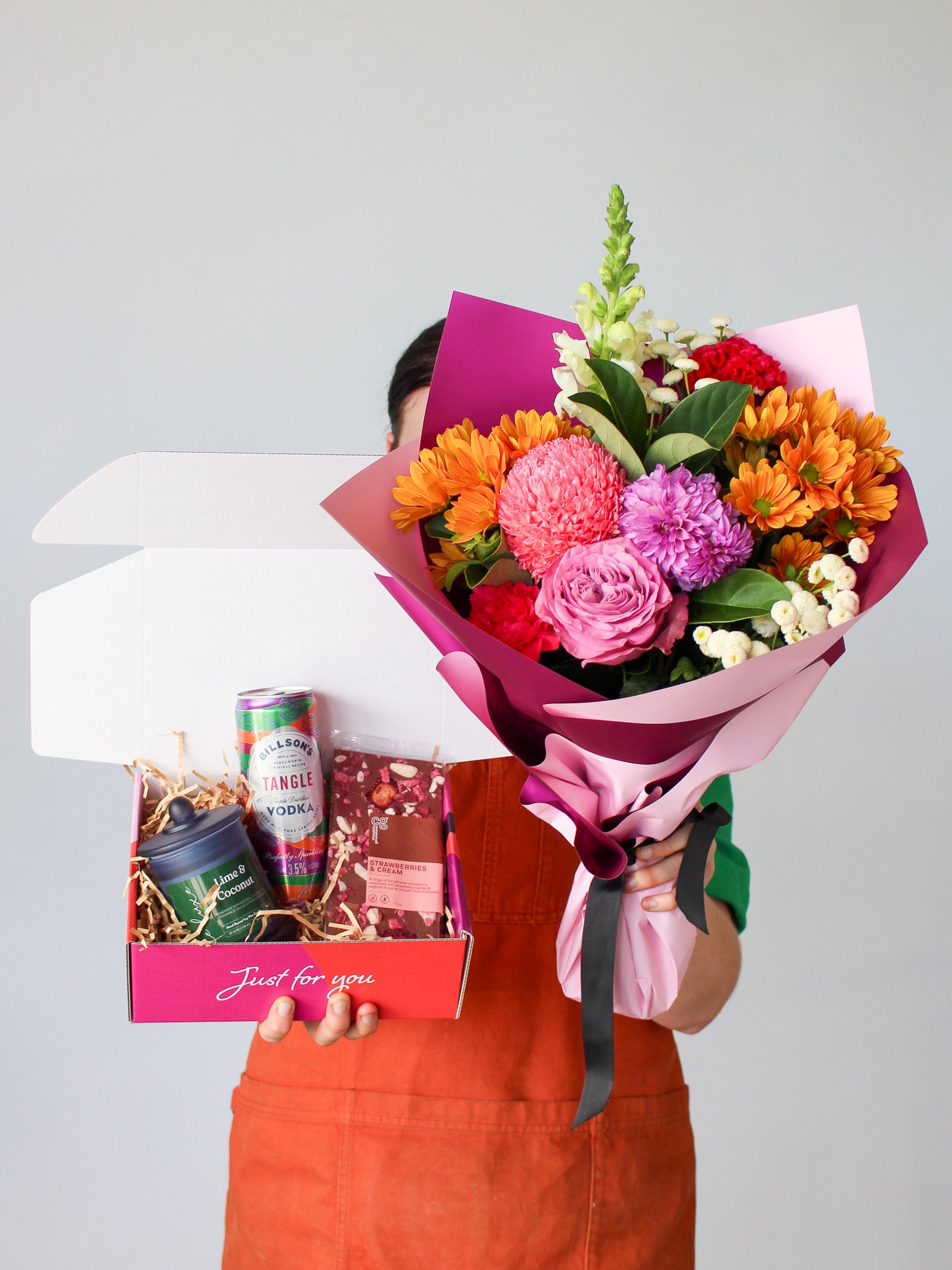 Afternoon Tingles Box + Flowers Bundle