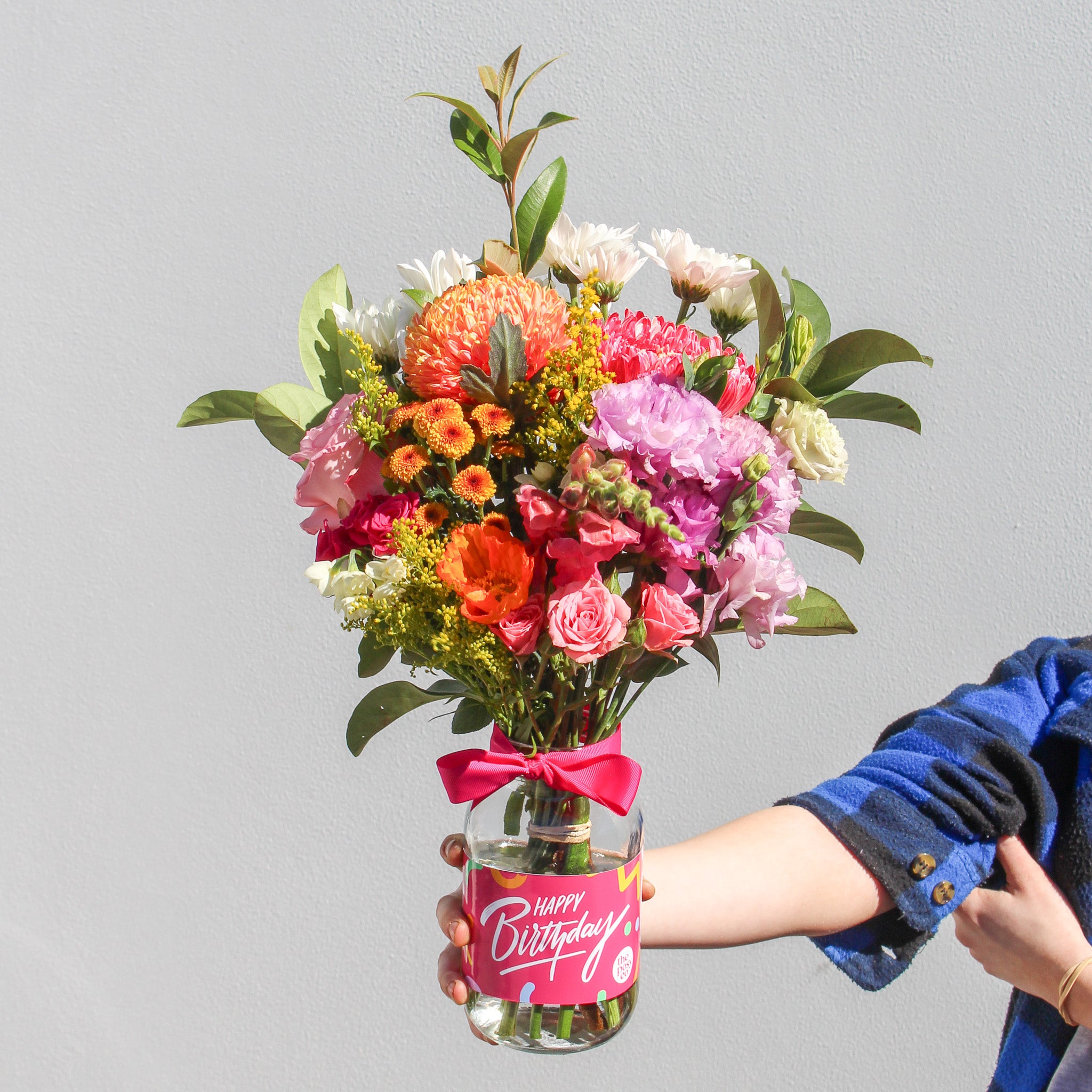 Happy Birthday - Flower Jar from The Posy Co 