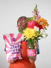 Birthday Flower Jar + Lolly Gift Bag - The Posy Co