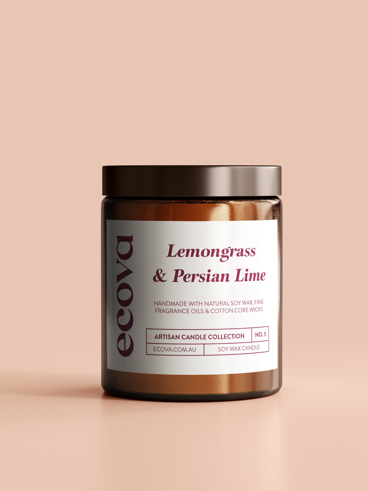 ECOVA - Lemongrass & Persian Lime Candle - The Posy Co