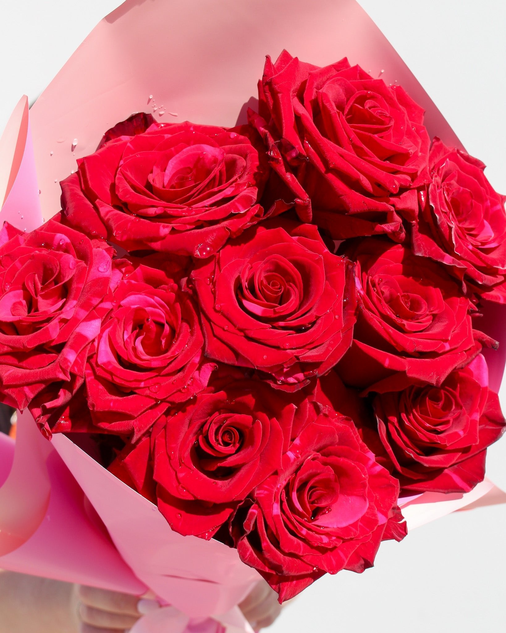 Market Posy - Red Panther Roses - The Posy Co