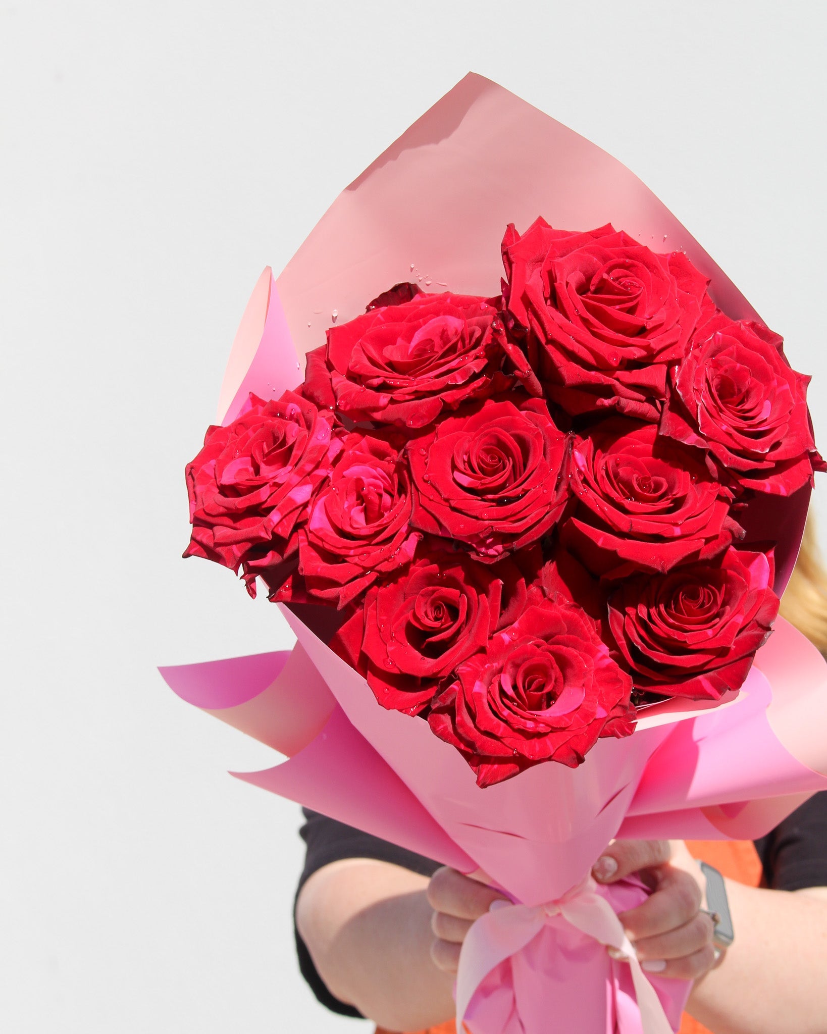 Market Posy - Red Panther Roses - The Posy Co