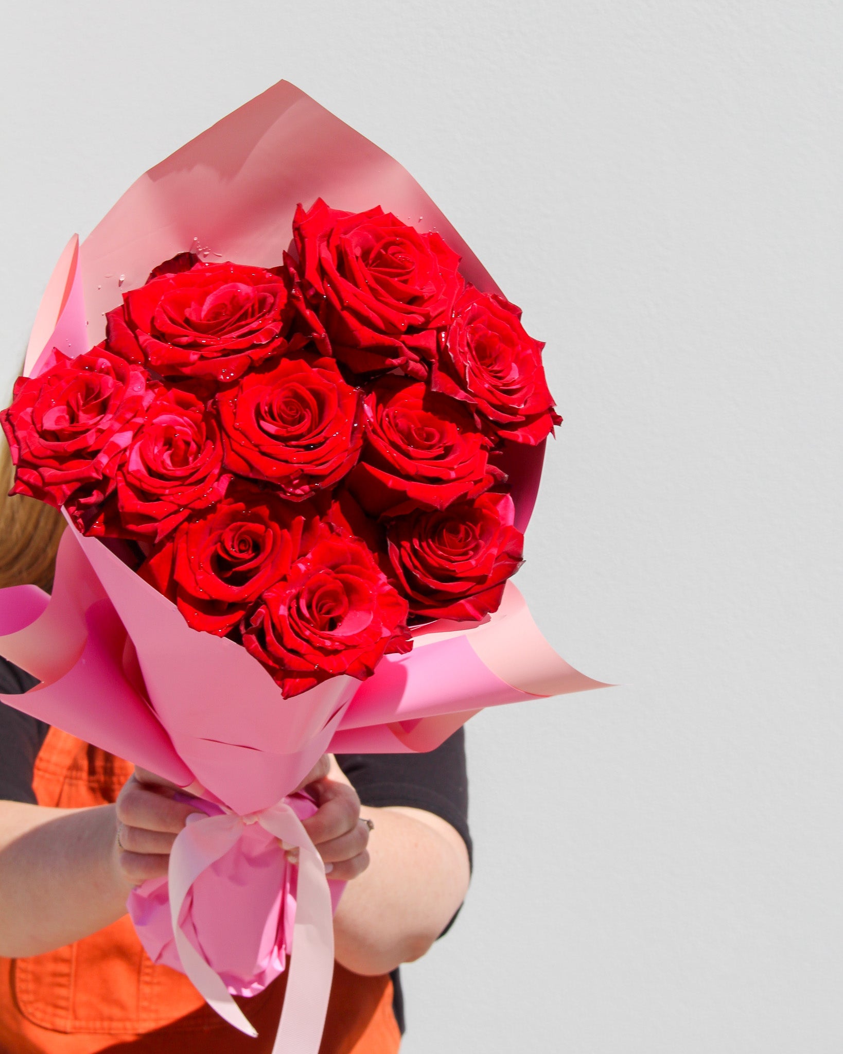 Market Posy - Red Panther Roses - The Posy Co