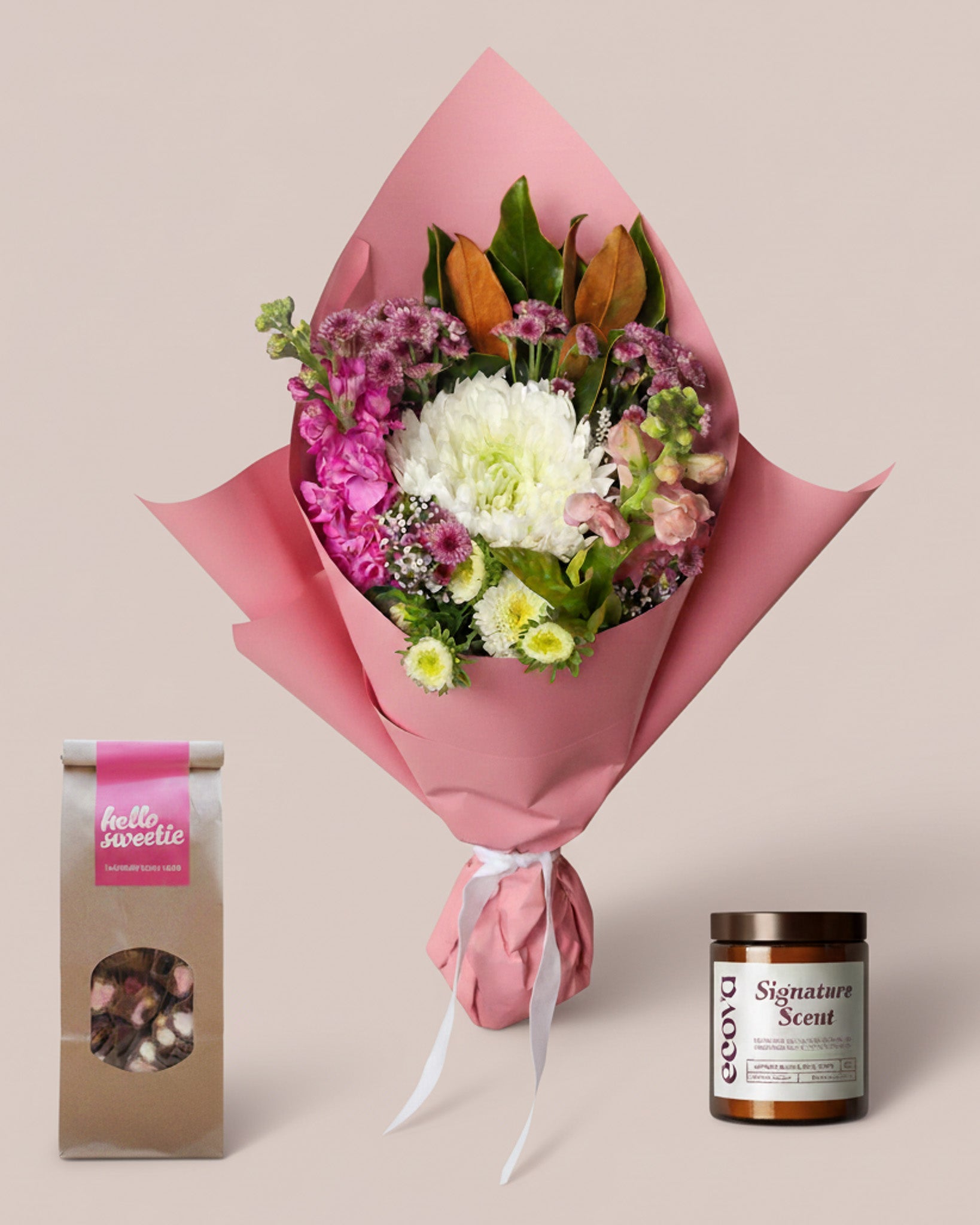 Mini Posy + Rocky Road + Candle - The Posy Co