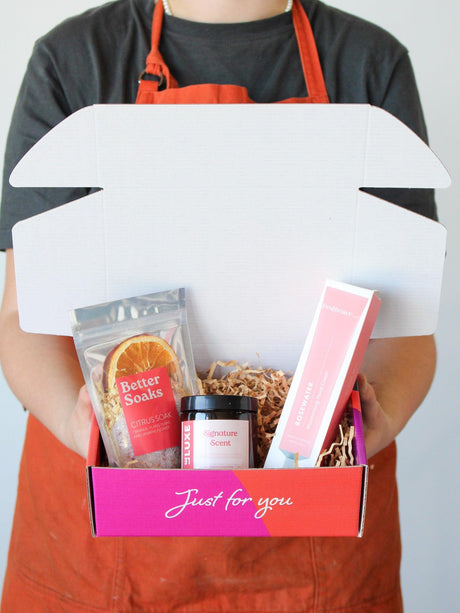 Pamper Time Box + Flowers - The Posy Co