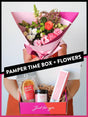 Pamper Time Box + Flowers - The Posy Co